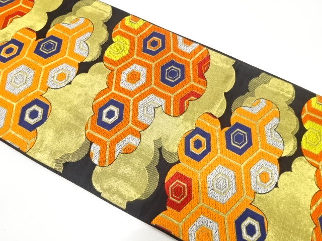 JAPANESE FUKURO OBI / WOVEN KIKKO PATTERN